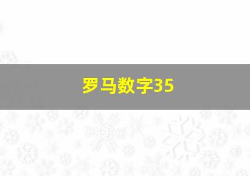 罗马数字35