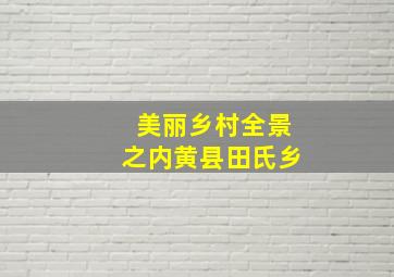 美丽乡村全景之内黄县田氏乡