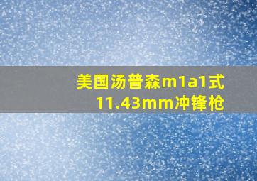 美国汤普森m1a1式11.43mm冲锋枪