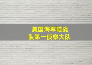 美国海军陆战队第一侦察大队