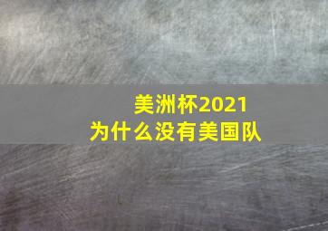 美洲杯2021为什么没有美国队