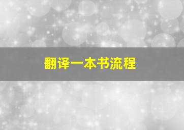 翻译一本书流程