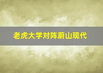 老虎大学对阵蔚山现代