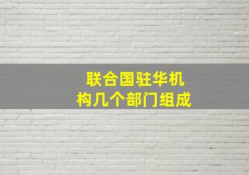 联合国驻华机构几个部门组成