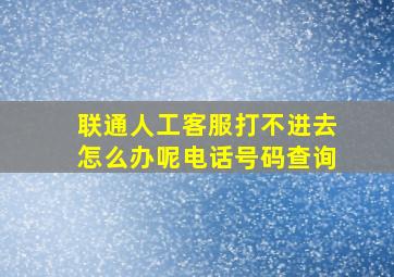 联通人工客服打不进去怎么办呢电话号码查询