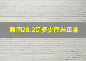 腰围28.2是多少厘米正常