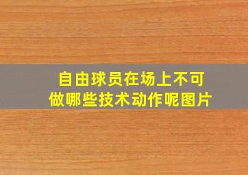 自由球员在场上不可做哪些技术动作呢图片