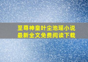 至尊神皇叶尘池瑶小说最新全文免费阅读下载