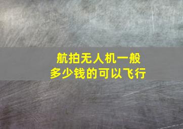 航拍无人机一般多少钱的可以飞行