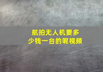 航拍无人机要多少钱一台的呢视频