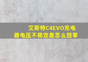 艾斯特C4EVO充电器电压不稳定是怎么回事