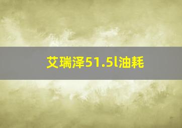 艾瑞泽51.5l油耗