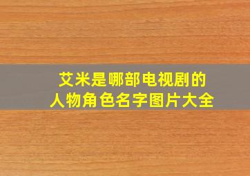 艾米是哪部电视剧的人物角色名字图片大全