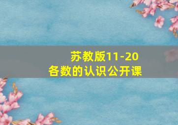 苏教版11-20各数的认识公开课