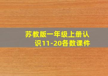 苏教版一年级上册认识11-20各数课件