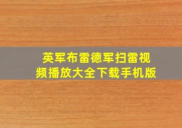 英军布雷德军扫雷视频播放大全下载手机版