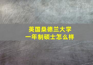 英国桑德兰大学一年制硕士怎么样