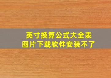 英寸换算公式大全表图片下载软件安装不了