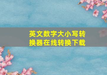 英文数字大小写转换器在线转换下载