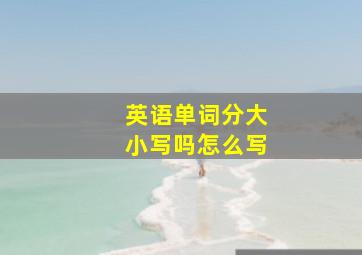 英语单词分大小写吗怎么写