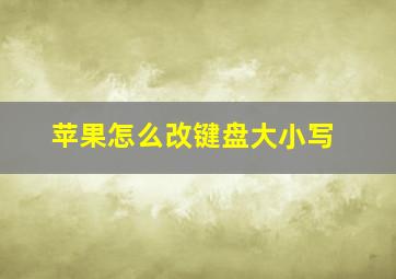 苹果怎么改键盘大小写