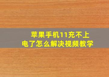 苹果手机11充不上电了怎么解决视频教学