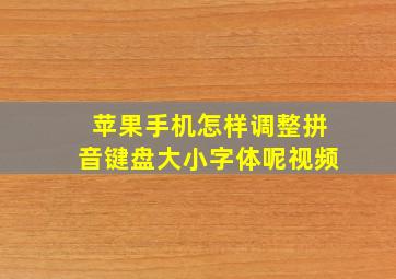 苹果手机怎样调整拼音键盘大小字体呢视频