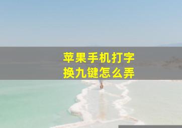 苹果手机打字换九键怎么弄