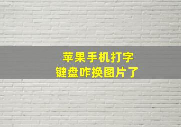 苹果手机打字键盘咋换图片了