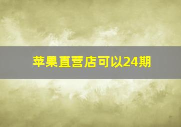 苹果直营店可以24期