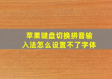 苹果键盘切换拼音输入法怎么设置不了字体