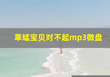 草蜢宝贝对不起mp3微盘