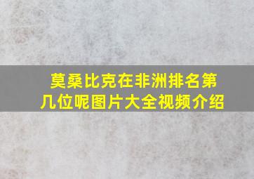 莫桑比克在非洲排名第几位呢图片大全视频介绍