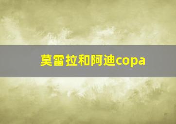 莫雷拉和阿迪copa