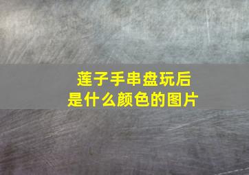 莲子手串盘玩后是什么颜色的图片