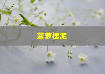 菠萝捏泥