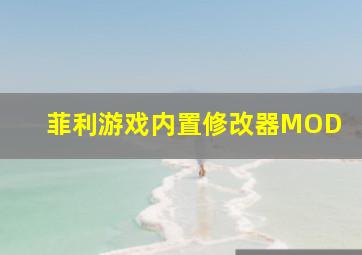 菲利游戏内置修改器MOD