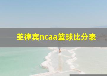 菲律宾ncaa篮球比分表