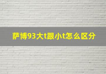 萨博93大t跟小t怎么区分