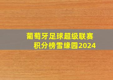 葡萄牙足球超级联赛积分榜雪缘园2024