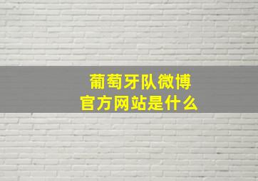 葡萄牙队微博官方网站是什么