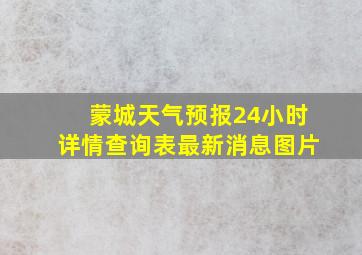 蒙城天气预报24小时详情查询表最新消息图片