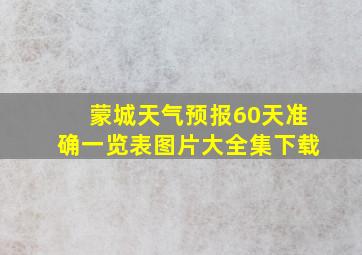 蒙城天气预报60天准确一览表图片大全集下载