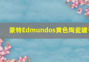 蒙特Edmundos黄色陶瓷罐子