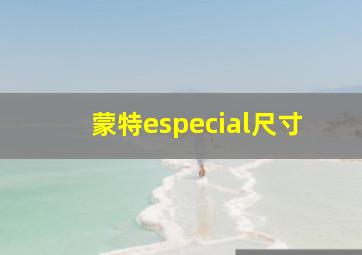 蒙特especial尺寸