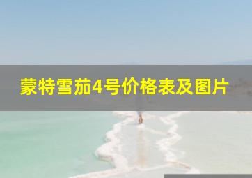 蒙特雪茄4号价格表及图片