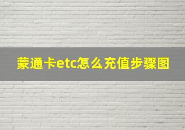 蒙通卡etc怎么充值步骤图