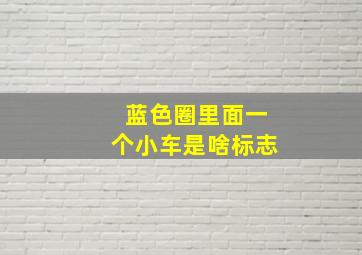 蓝色圈里面一个小车是啥标志