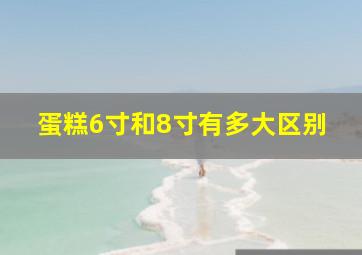 蛋糕6寸和8寸有多大区别