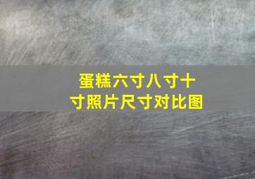 蛋糕六寸八寸十寸照片尺寸对比图